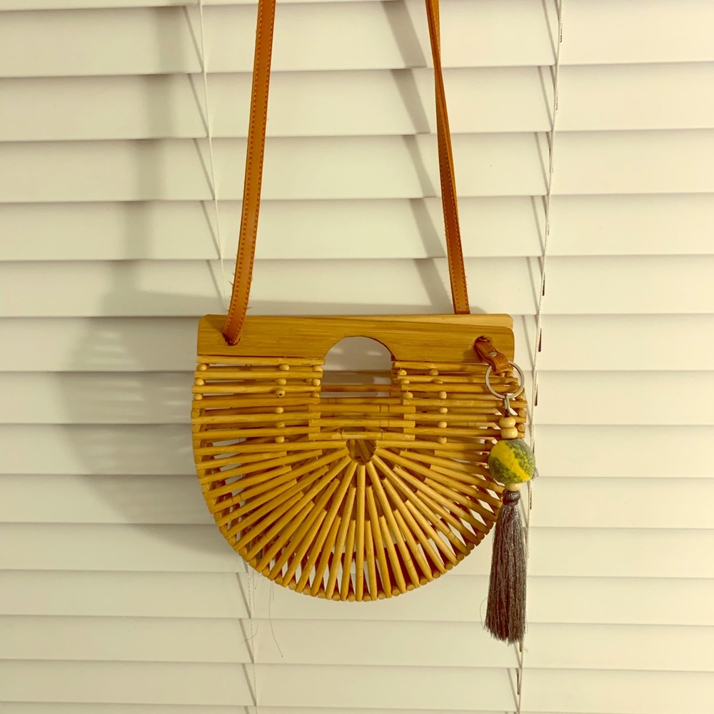 Beautiful woven bamboo bag